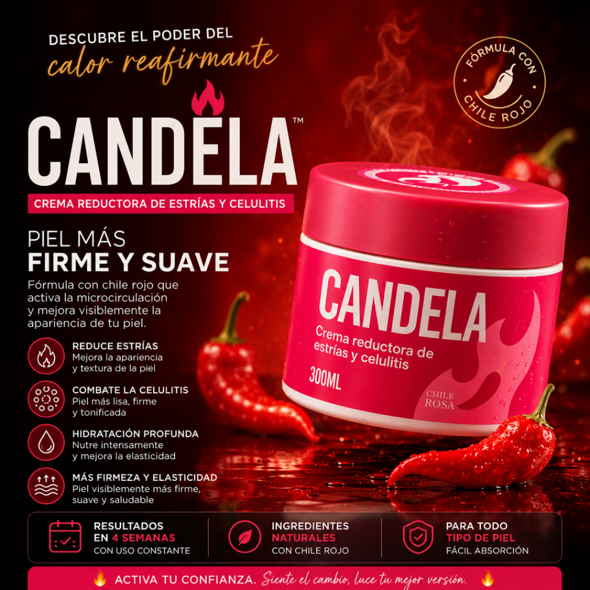 Candela · Crema Reductora Térmica con Chile