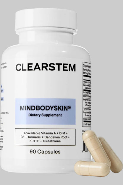 CLEARSTEM MINDBODYSKIN® · Suplemento para acné hormonal x 90 cápsulas