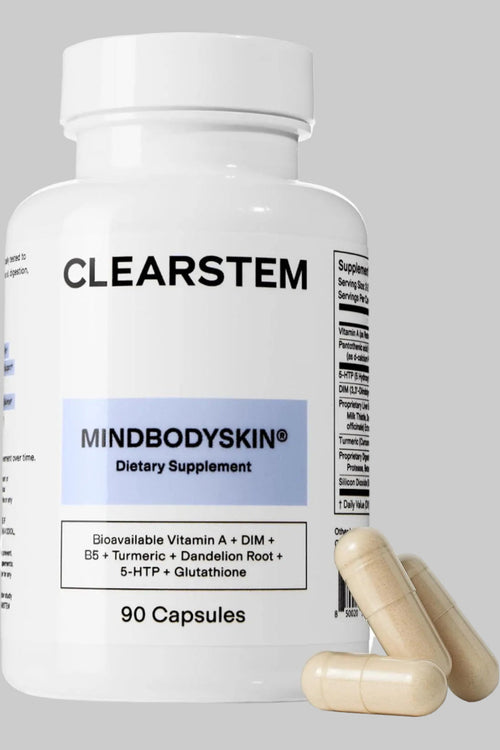 CLEARSTEM MINDBODYSKIN® · Suplemento para acné hormonal x 90 cápsulas